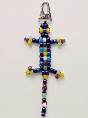 Free People Beaded Lizard Bag Charm 🔥multicolor